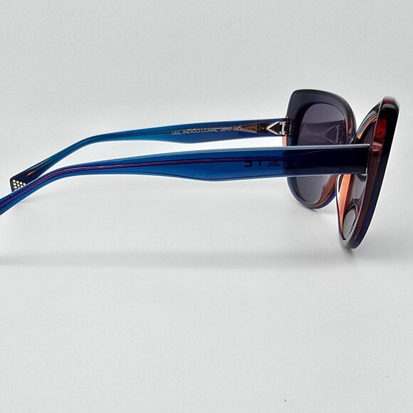 State Optical Lill Sun Indigo Coral Frame Grey Lens Cat Eye Sunglasses w/ Case main image 10